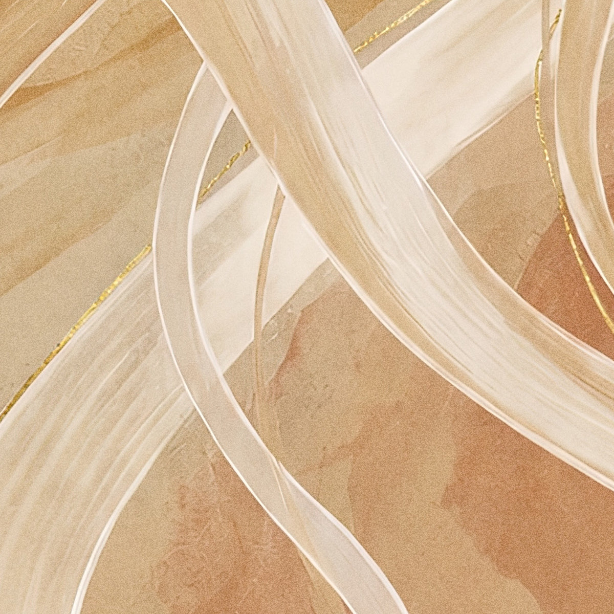 CHITRAPOTLI Intertwined Ribbons Abstract Canvas Wall Art | Earthy Terracotta Sage Vertical Narrow Painting