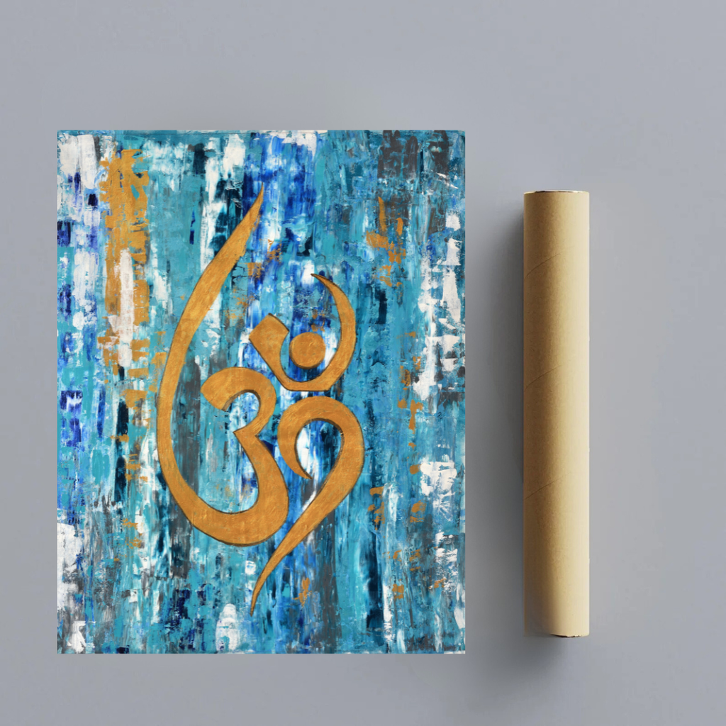 CHITRAPOTLI Omkaar - Abstract OM Spiritual Art Canvas Print