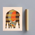 CHITRAPOTLI Maa Prakriti -The Nurturing Force | Indian Folk Art Inspired Canvas Print