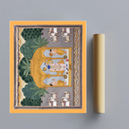 CHITRAPOTLI Shrinathji Upavan Pichwai Art | Traditional Indian Folk Art Canvas Print