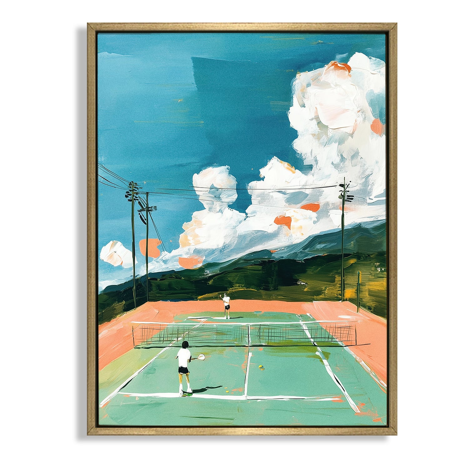 CHITRAPOTLI Skyline Rally – Tennis Canvas Art