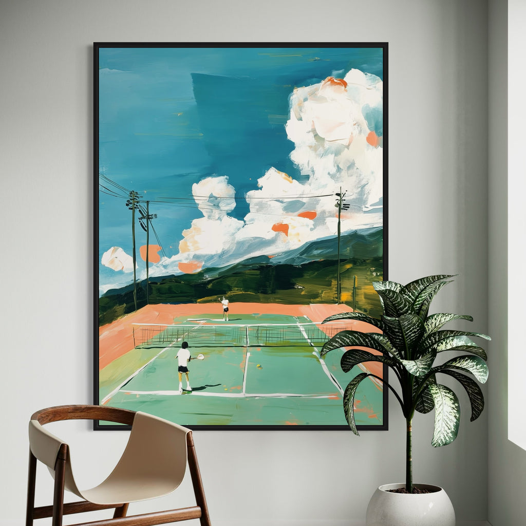 CHITRAPOTLI Skyline Rally – Tennis Canvas Art