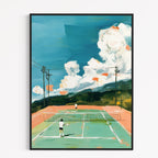 CHITRAPOTLI Skyline Rally – Tennis Canvas Art