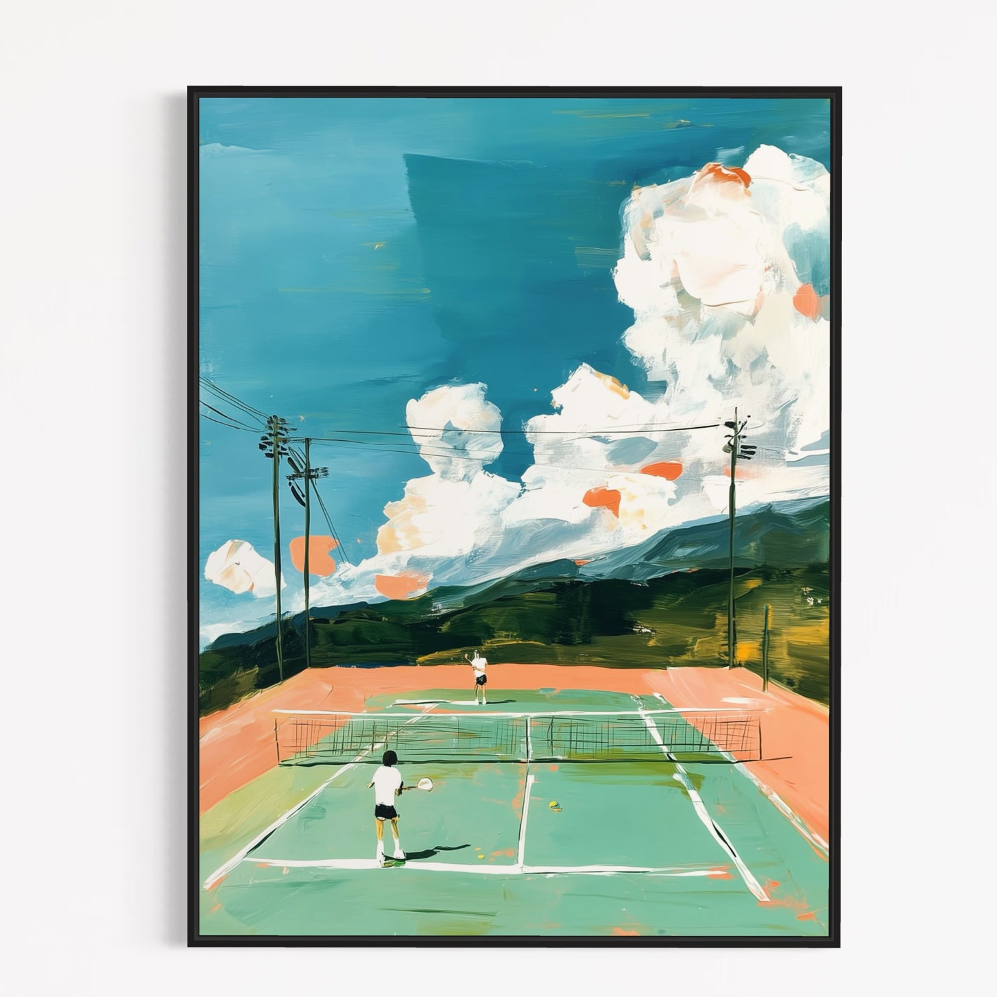 CHITRAPOTLI Skyline Rally – Tennis Canvas Art