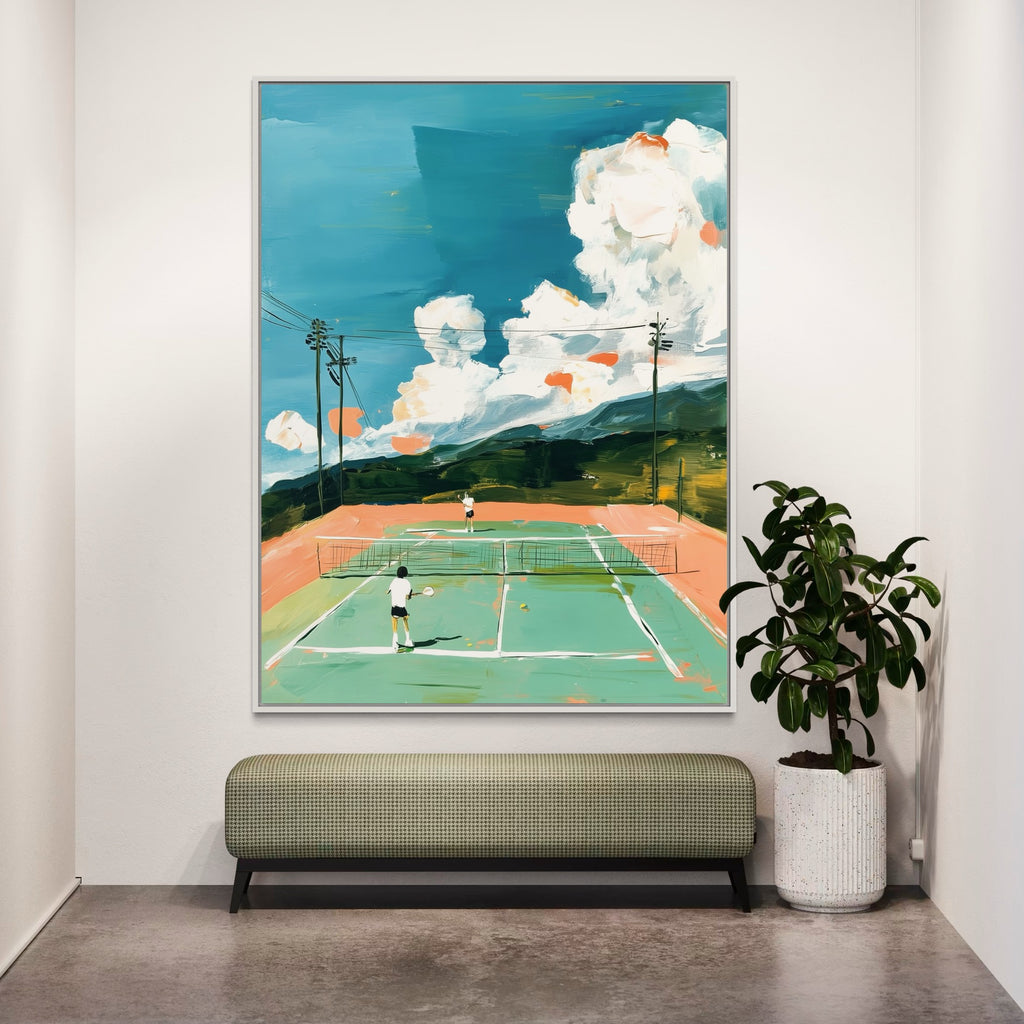 CHITRAPOTLI Skyline Rally – Tennis Canvas Art