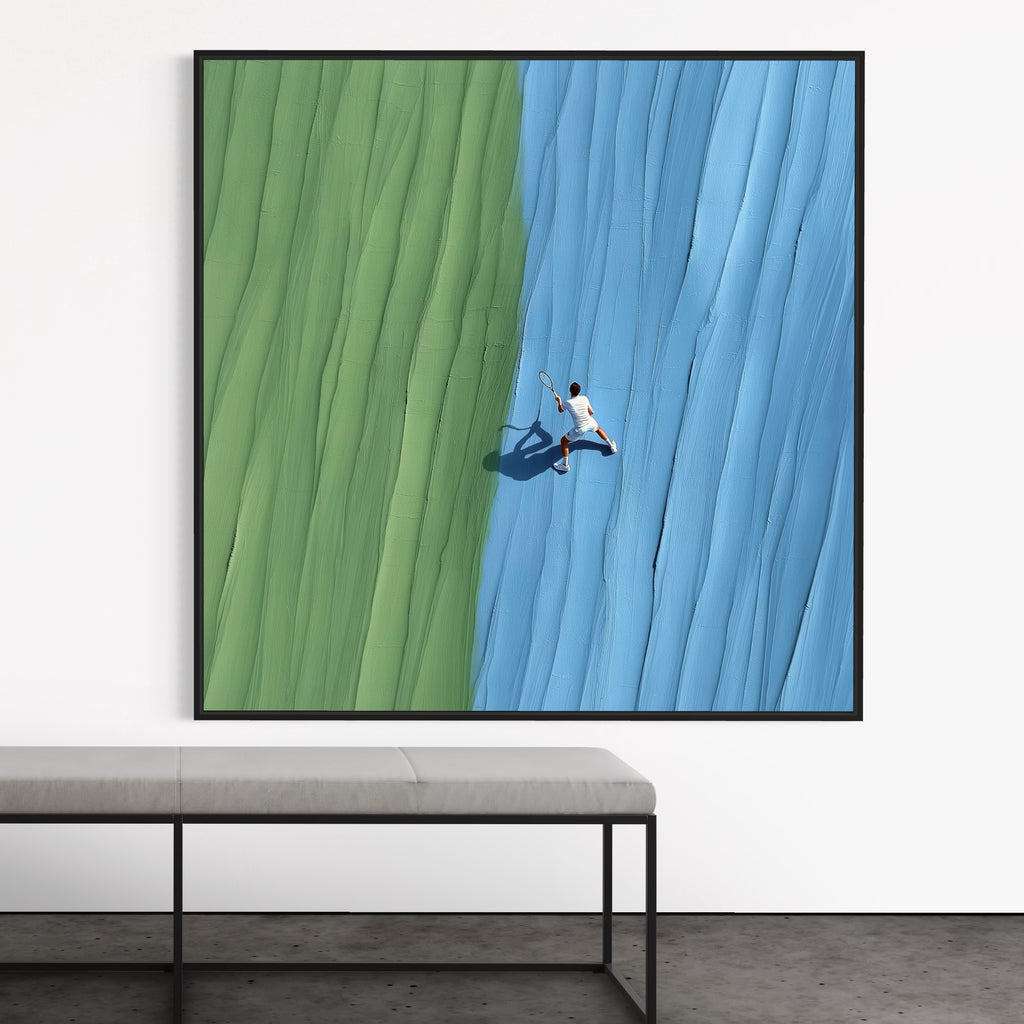 CHITRAPOTLI Between the Lines - Tennis Abstract Canvas Art