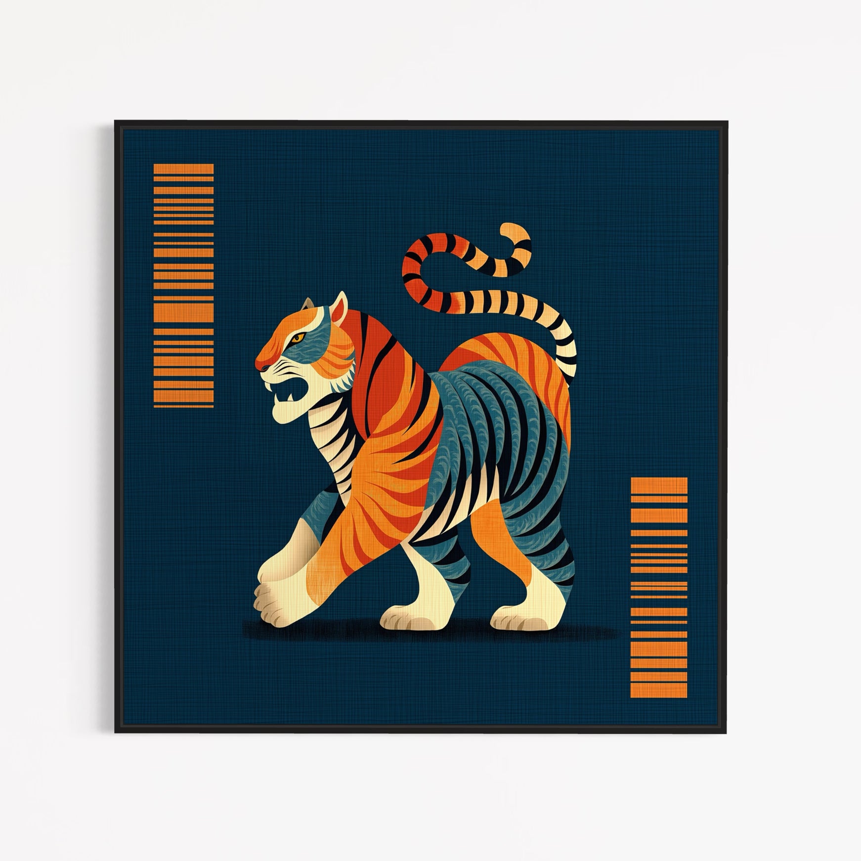 CHITRAPOTLI Modern Abstract Tiger Artwork
