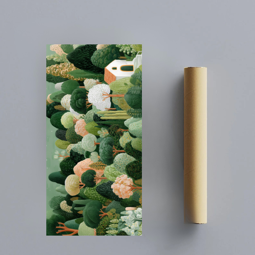 CHITRAPOTLI Whispering Woods   Botanical Landscape Canvas Art