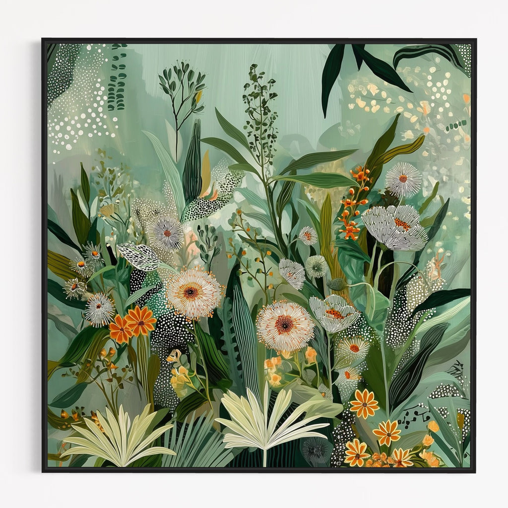 CHITRAPOTLI Verdant Whispers – Botanical Canvas Art