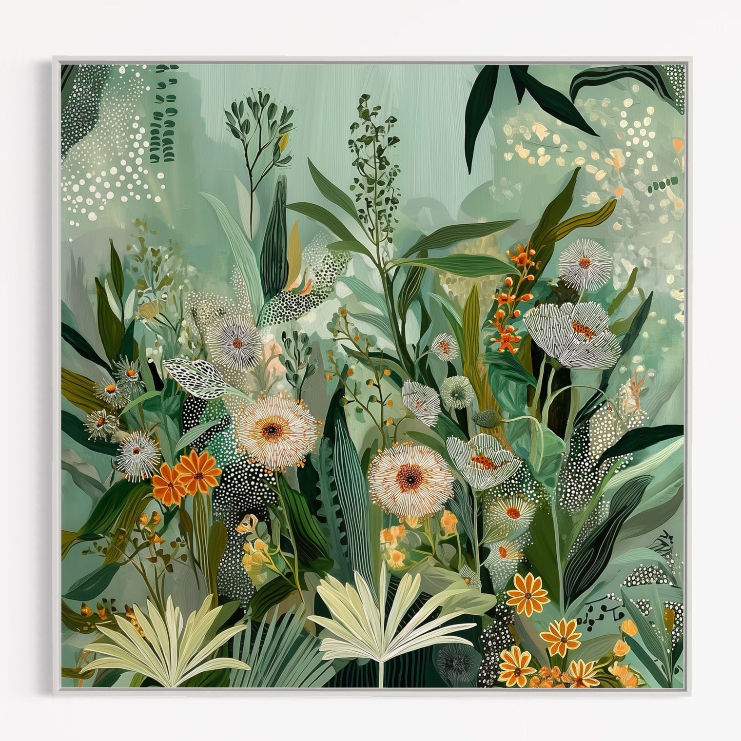 CHITRAPOTLI Verdant Whispers – Botanical Canvas Art