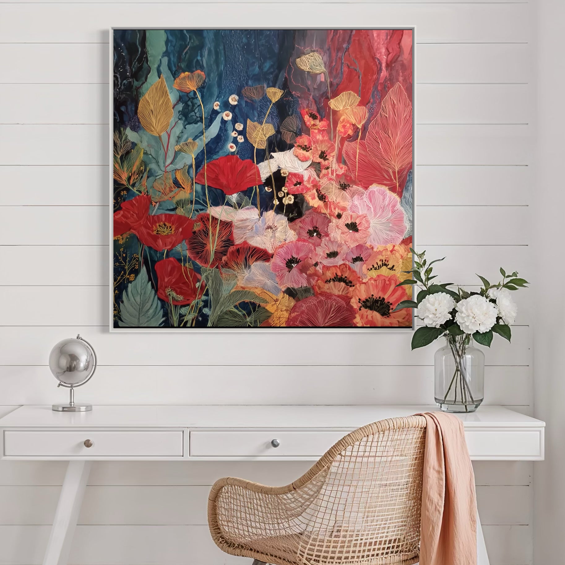 CHITRAPOTLI Pushpraag Canvas Wall Art