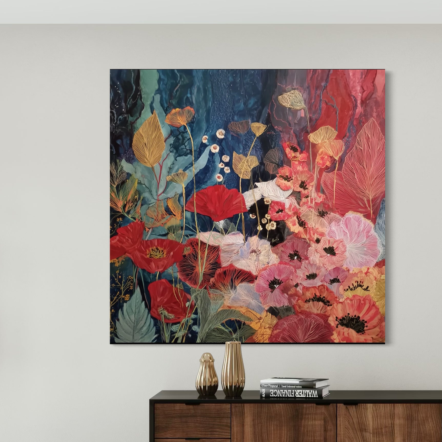 CHITRAPOTLI Pushpraag Canvas Wall Art
