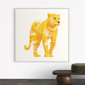 CHITRAPOTLI Swarn Vanraj Canvas Wall Art | Golden Leopard