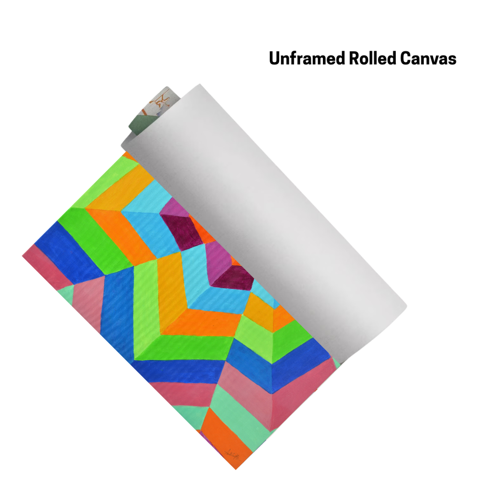 CHITRAPOTLI Spectrum Flow – 3D Geometric Art | Modern Abstract Canvas Print