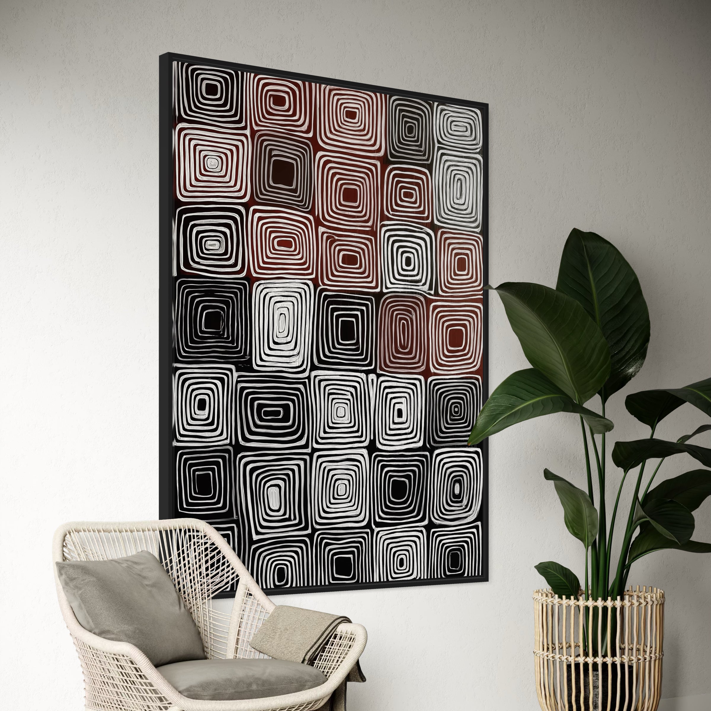 CHITRAPOTLI Geometric Painting Wall Art