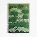 CHITRAPOTLI Verdant Lotus Canvas Wall Art | Botanical Lotus Pond Illustration Print |