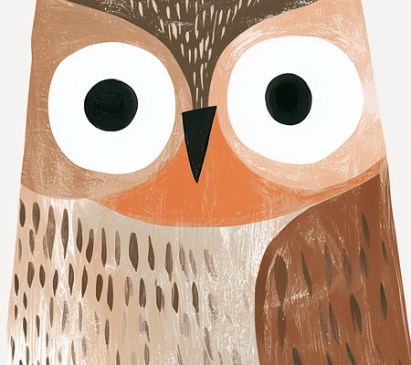 CHITRAPOTLI Wise Little Owl Canvas Wall Art-Cute Owl Illustration Canvas Print-Woodland Animal Wall Decor for Kids Room Nursery-Minimalist Bird Artwork