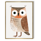 CHITRAPOTLI Wise Little Owl Canvas Wall Art | Cute Owl Nursery Kids Room Animal Painting