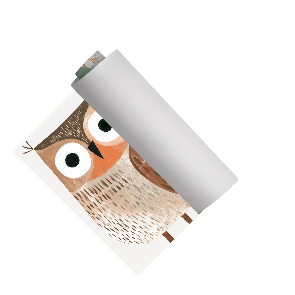 CHITRAPOTLI Wise Little Owl Canvas Wall Art-Cute Owl Illustration Canvas Print-Woodland Animal Wall Decor for Kids Room Nursery-Minimalist Bird Artwork