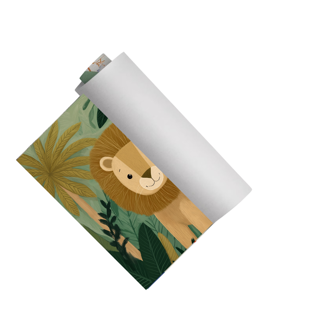 CHITRAPOTLI Little King of the Jungle Canvas Wall Art-Cute Lion Canvas Print for Kids Room-Jungle Animal Nursery Decor-Safari Theme Wall Art