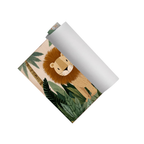 CHITRAPOTLI Jungle King Leo Canvas Wall Art | Cute Lion Canvas Print for Kids Room | Safari Animal Nursery Decor | Tropical Jungle Wall Art | Lion Illustration