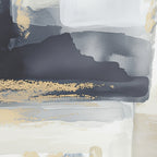 CHITRAPOTLI Gilded Stillness Abstract Canvas Wall Art Modern Grey White Gold Abstract Painting Luxury Minimalist Canvas Print Contemporary Wall Decor