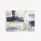 CHITRAPOTLI Gilded Stillness Abstract Canvas Wall Art Modern Grey White Gold Abstract Painting Luxury Minimalist Canvas Print Contemporary Wall Decor