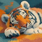 CHITRAPOTLI Silent Strength – Tiger Canvas Art