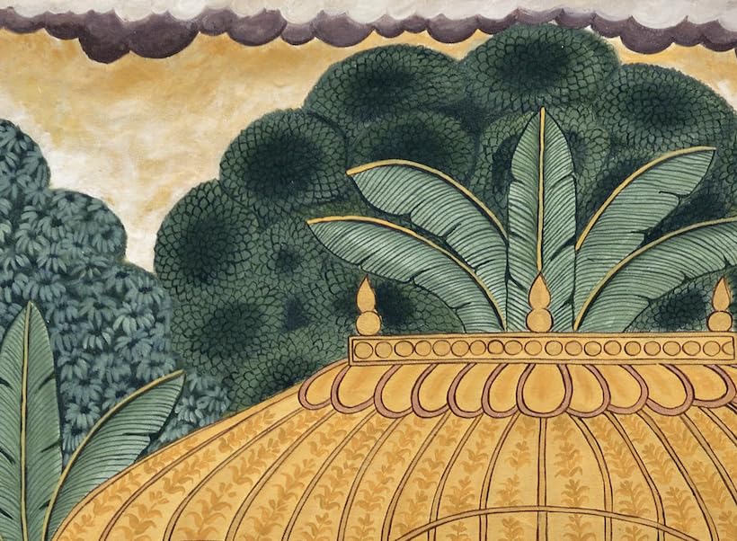 CHITRAPOTLI Shrinathji Upavan Pichwai Art | Traditional Indian Folk Art Canvas Print