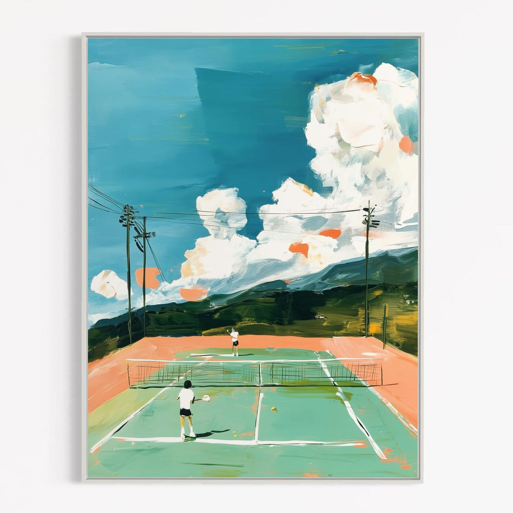 CHITRAPOTLI Skyline Rally – Tennis Canvas Art