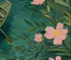 CHITRAPOTLI Serene Boat Lake Wall Art
