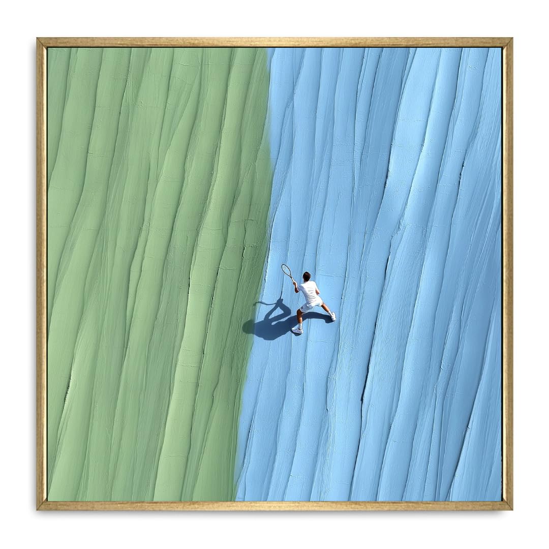 CHITRAPOTLI Between the Lines - Tennis Abstract Canvas Art