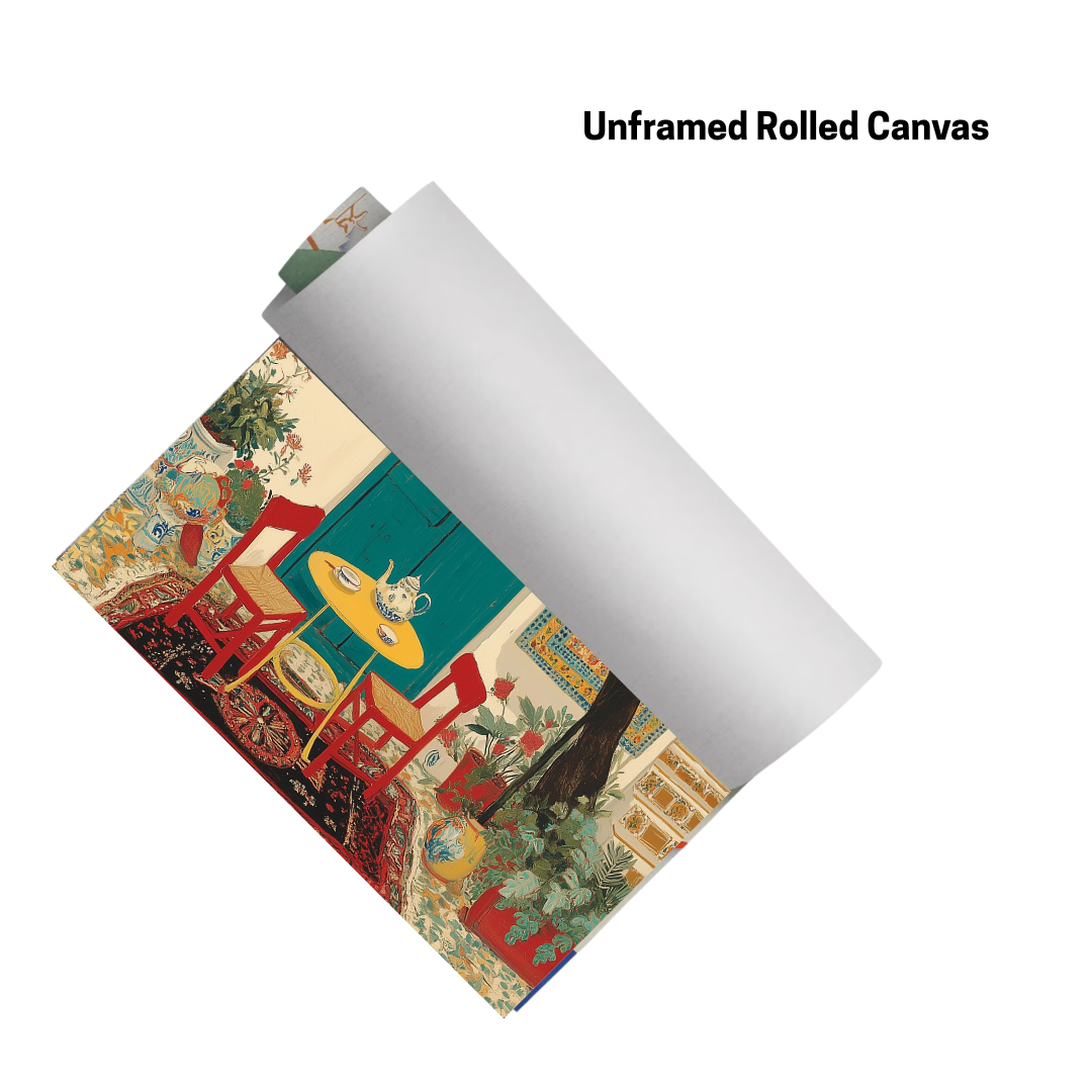 CHITRAPOTLI Lemon Courtyard – Mediterranean Café Canvas Art