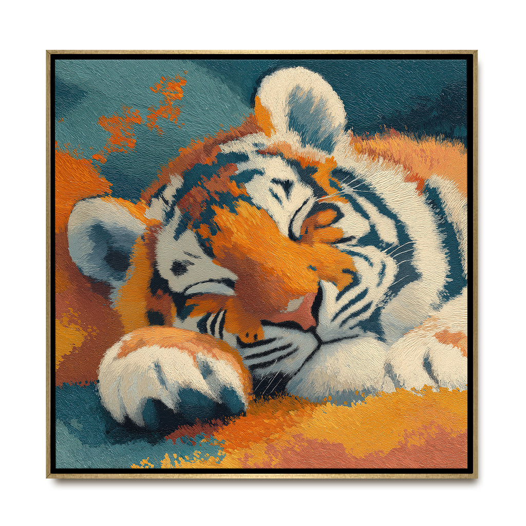 CHITRAPOTLI Silent Strength – Tiger Canvas Art