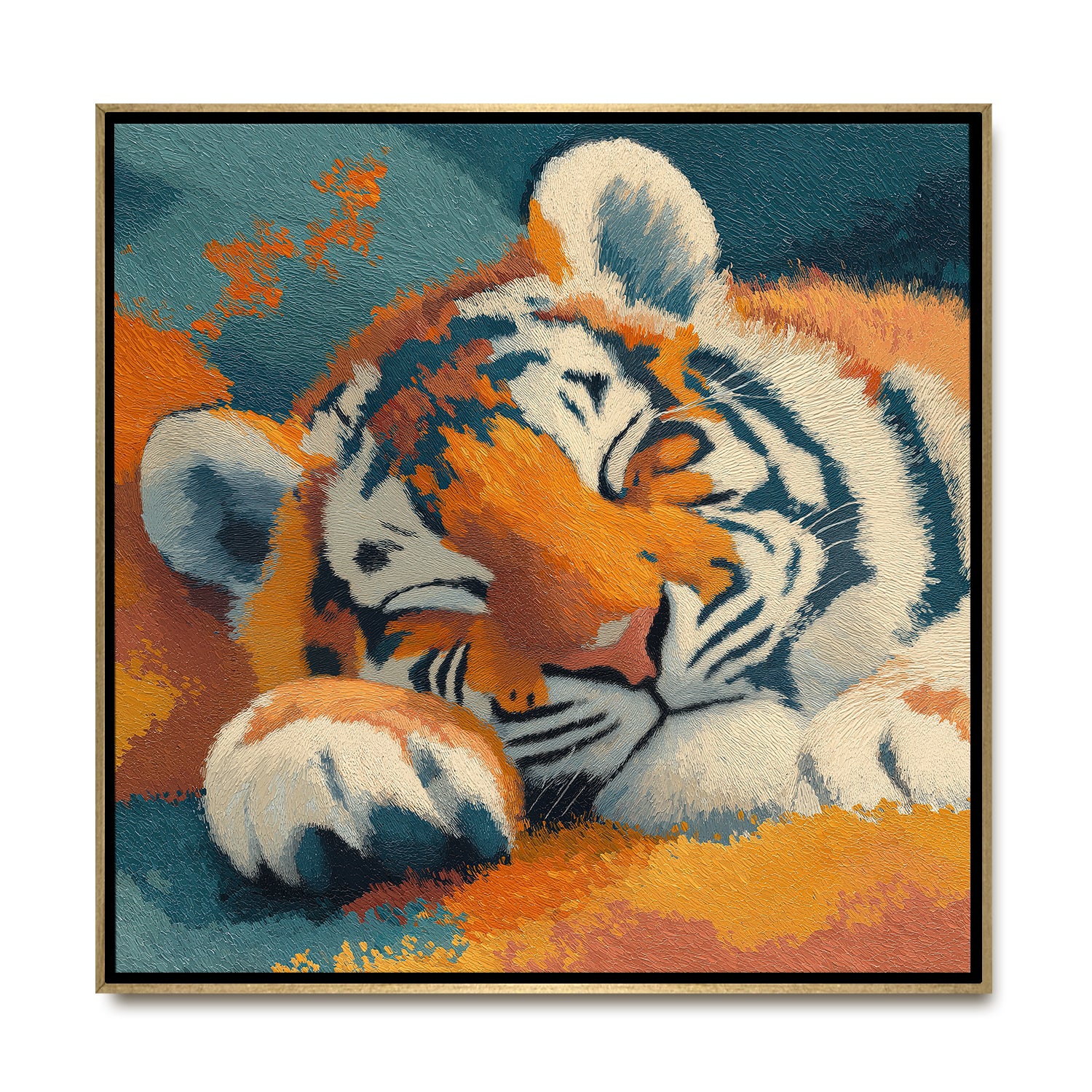 CHITRAPOTLI Silent Strength – Tiger Canvas Art