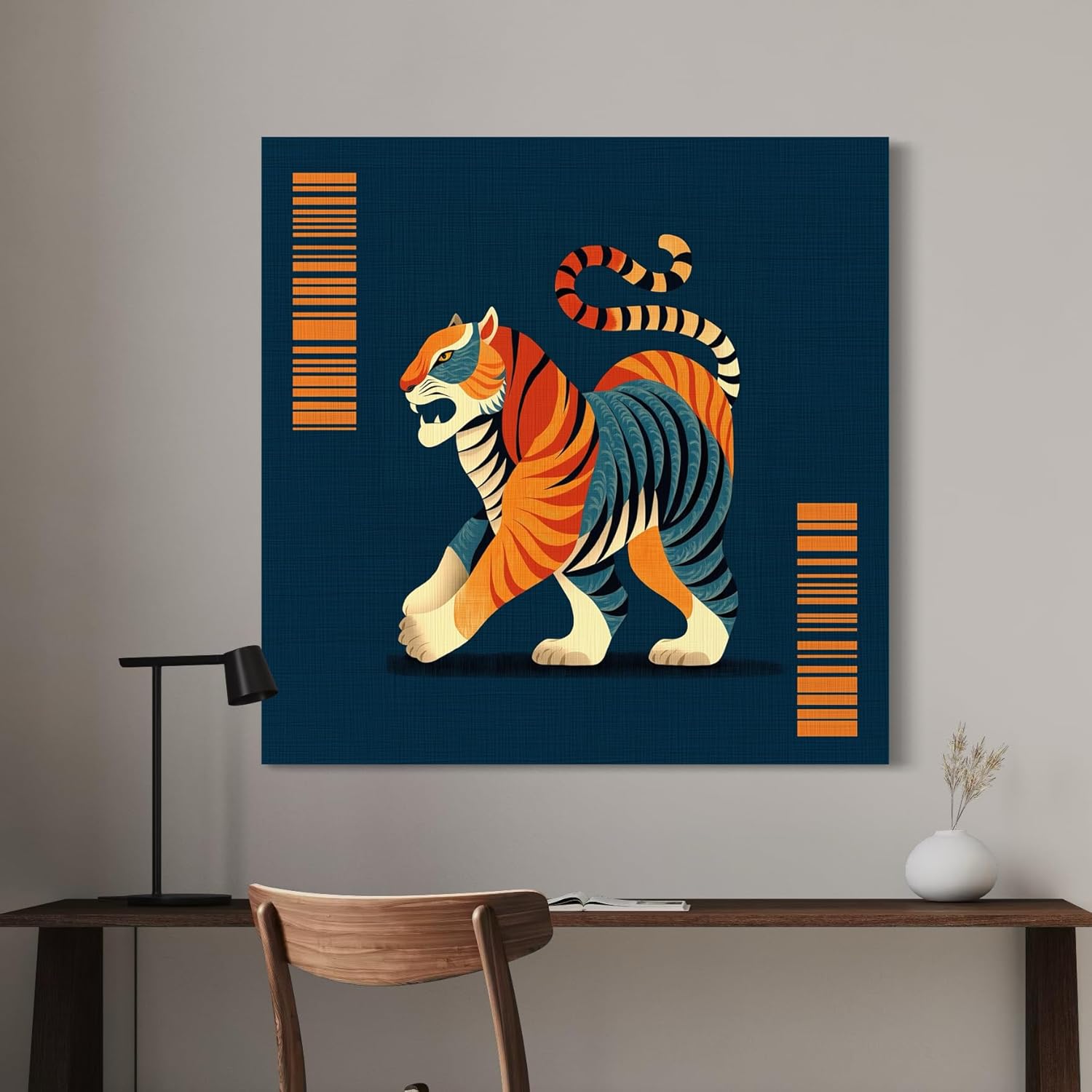 CHITRAPOTLI Modern Abstract Tiger Artwork