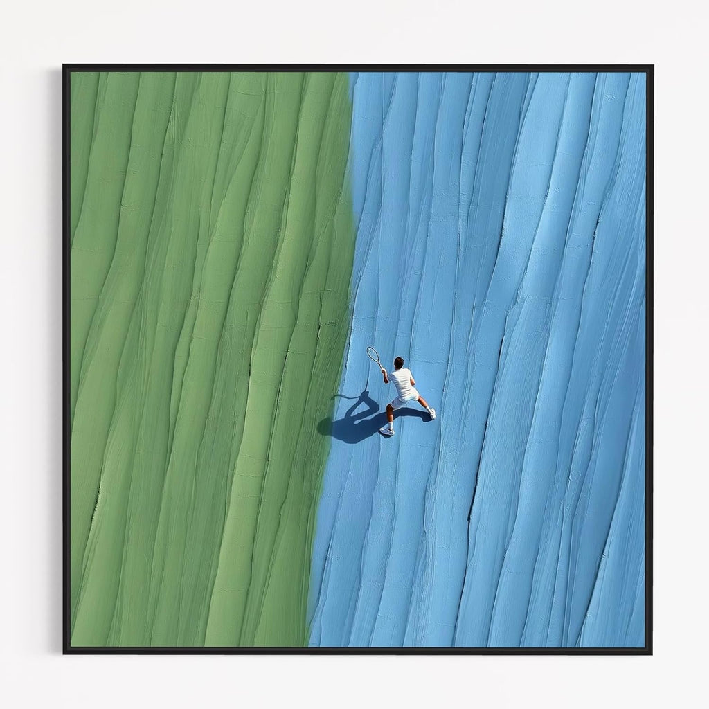 CHITRAPOTLI Between the Lines - Tennis Abstract Canvas Art