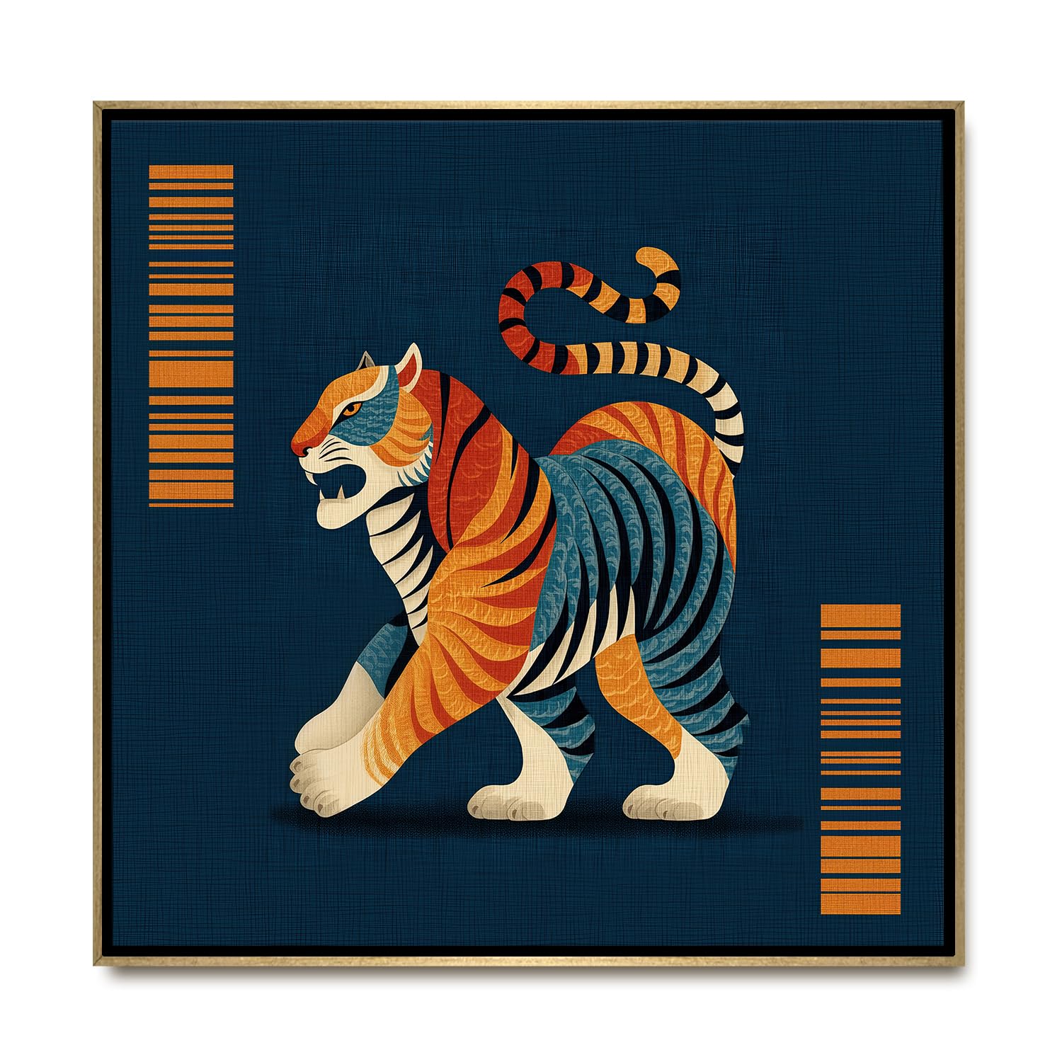 CHITRAPOTLI Modern Abstract Tiger Artwork