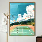 CHITRAPOTLI Skyline Rally – Tennis Canvas Art