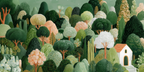 CHITRAPOTLI Whispering Woods   Botanical Landscape Canvas Art