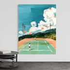 CHITRAPOTLI Skyline Rally – Tennis Canvas Art