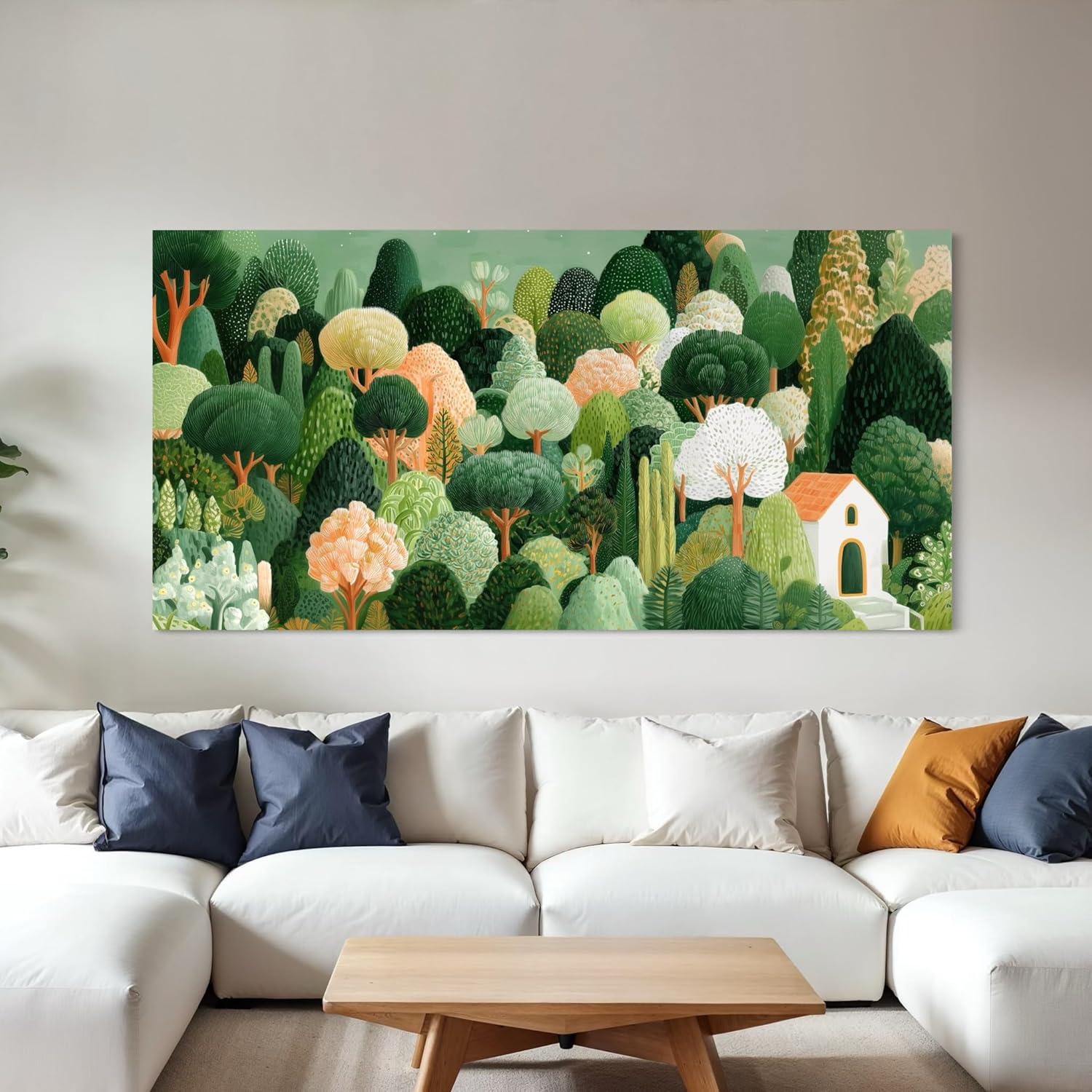 CHITRAPOTLI Whispering Woods   Botanical Landscape Canvas Art
