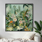 CHITRAPOTLI Verdant Whispers – Botanical Canvas Art