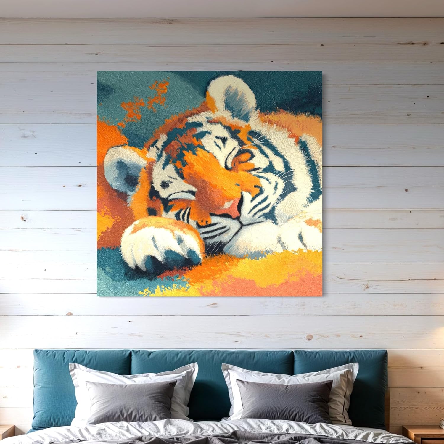 CHITRAPOTLI Silent Strength – Tiger Canvas Art