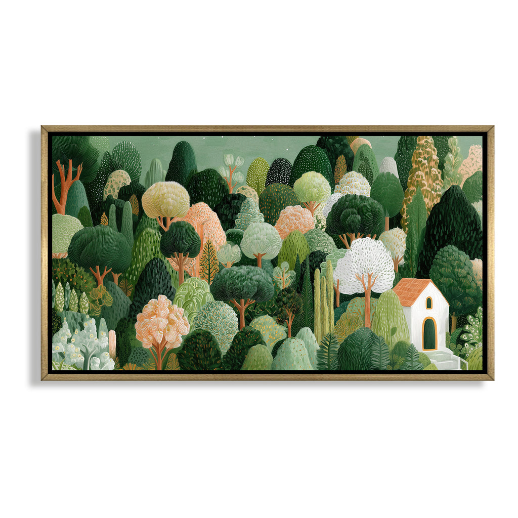 CHITRAPOTLI Whispering Woods   Botanical Landscape Canvas Art