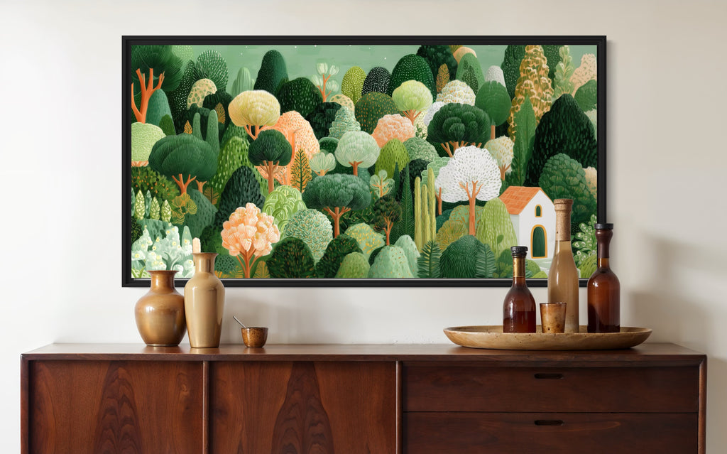 CHITRAPOTLI Whispering Woods   Botanical Landscape Canvas Art