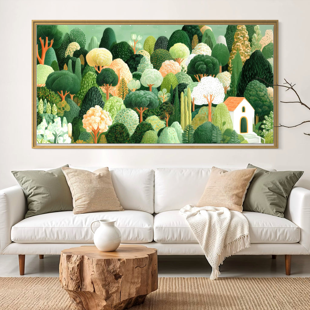 CHITRAPOTLI Whispering Woods   Botanical Landscape Canvas Art
