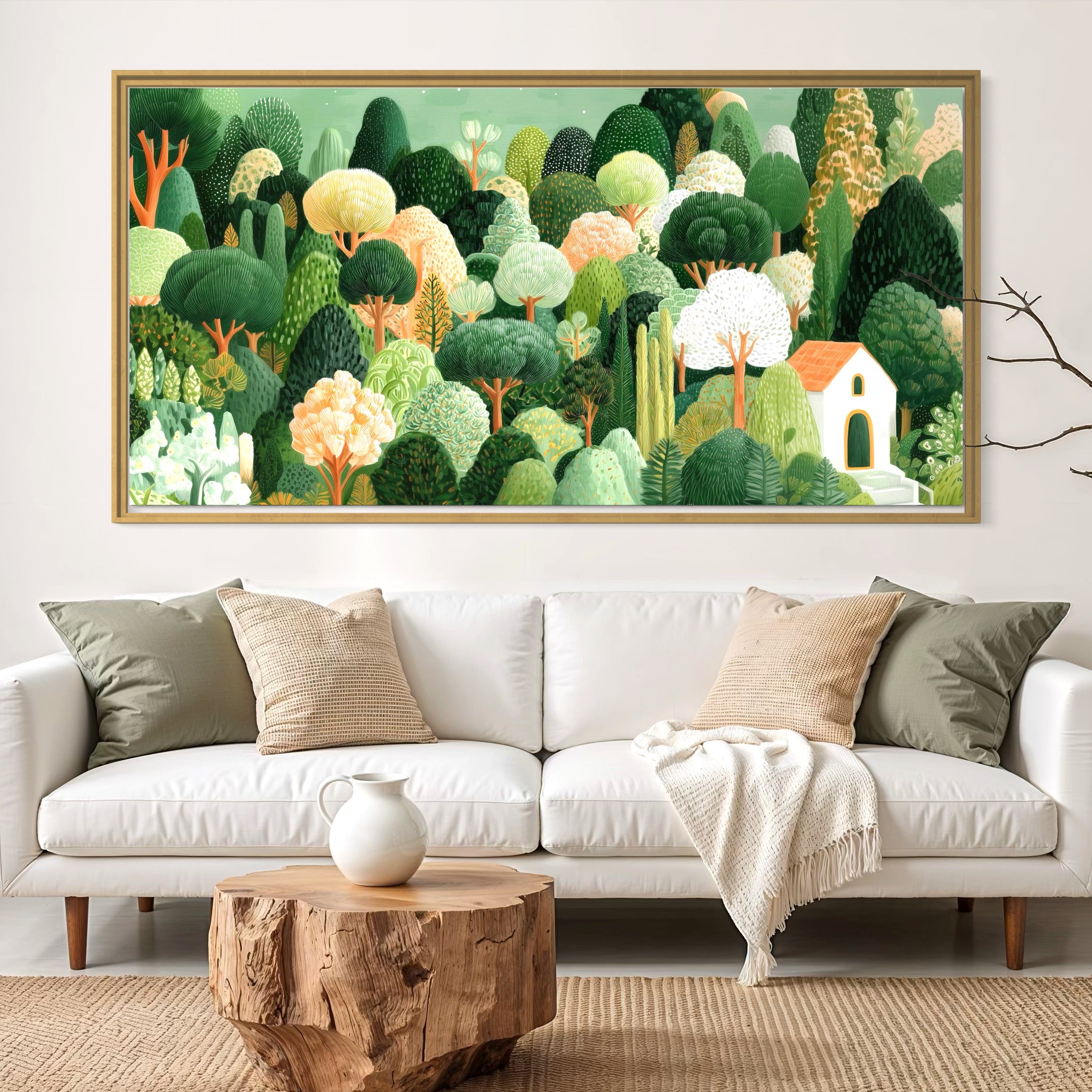 CHITRAPOTLI Whispering Woods   Botanical Landscape Canvas Art