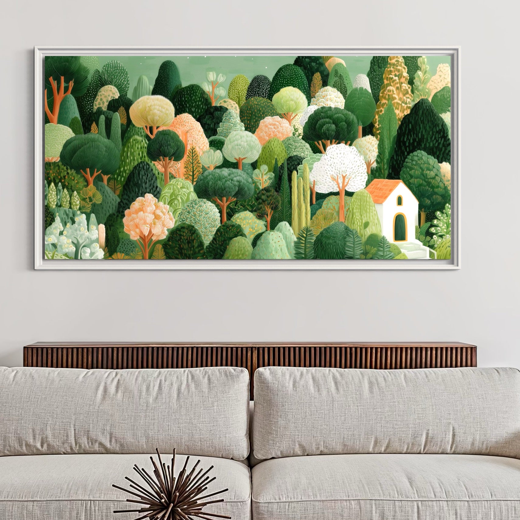CHITRAPOTLI Whispering Woods   Botanical Landscape Canvas Art