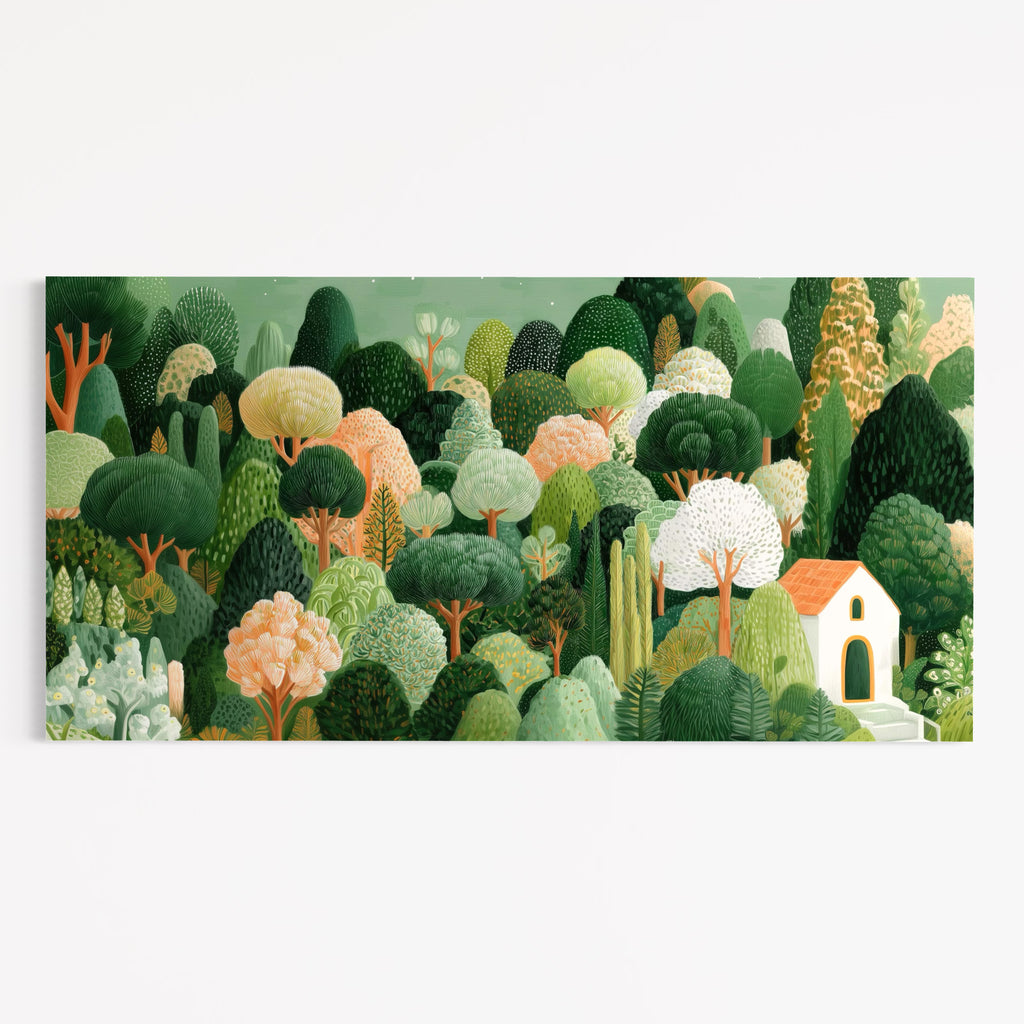 CHITRAPOTLI Whispering Woods   Botanical Landscape Canvas Art